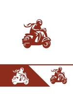 Classic Scooter LogoVintage Style and Modern Design vector