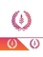 A laurel wreath logo and a laurel wreath design vector
