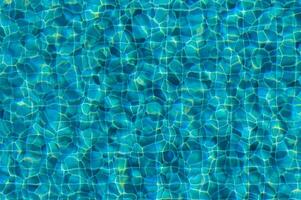 Mesmerizing Turquoise Ripples Dance Under the Sun in a Serene Swimming Pool During a Bright Summer Afternoon photo