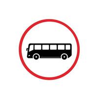 road sign icon, bus no parking allowed. suitable for poster and web icon use vector