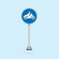 road sign icon, motorcycle parking place. suitable for poster use and web icon vector
