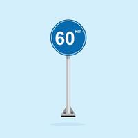 Road sign icon, Speed 60km. suitable for poster use and web icons vector