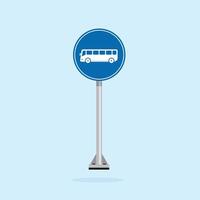 road sign icon, bus parking place. suitable for poster use and web icon vector