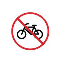 road sign icon, bicycles no parking allowed. suitable for poster and web icon use vector