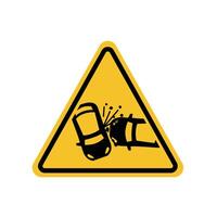 car accident warning sign on yellow triangle board. Suitable for posters and web icons vector