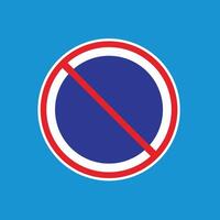 Road sign icon, No Waiting. suitable for poster use and web icons vector