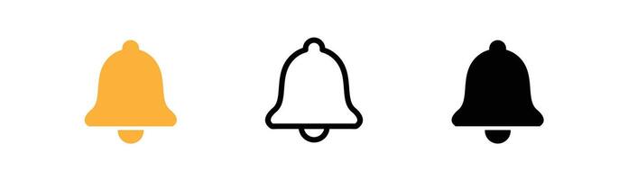 bell icon set, with various variations. suitable for poster and web icon use vector