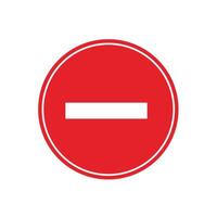 Road sign icon, No Entry. suitable for poster use and web icons vector