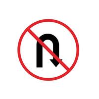 road sign icon, no turning back. suitable for poster use and web icon vector