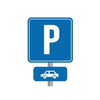 road sign icon, car parking place. suitable for poster use and web icon vector