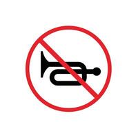 Road sign icon, Horns Prohibited suitable for poster use and web icons vector