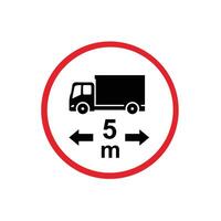 Road sign icon, Vehicle Length Limit suitable for poster use and web icons vector