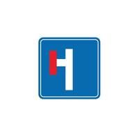 road sign icon, Dead End Side Road on blue checkered board. suitable for poster use and web icon vector