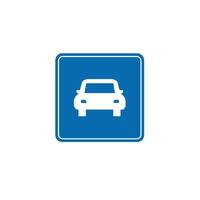 road sign icon, Begin of Expressway traffic on blue checkered board. suitable for poster use and web icon vector
