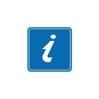 road sign icon, minimalist tourist information symbol on blue checkered board. suitable for poster and web icon use vector