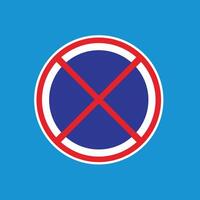 Road sign icon, No Stopping. suitable for poster use and web icons vector