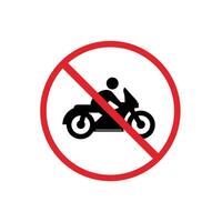 Road sign icon, No Motorbike Passing. suitable for poster use and web icons vector