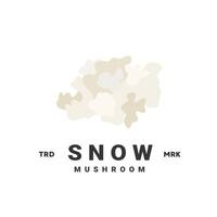snow mushroom logo illustration is suitable for vegetable shops and gardens, both for posters and web icons. vector