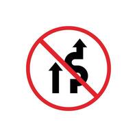 road sign icon, No Overtaking. suitable for poster use and web icon vector