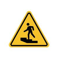 step up area on a yellow triangle board. Suitable for posters and web icons vector
