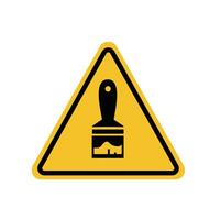 wet paint on the yellow triangle sign. Suitable for posters and web icons vector