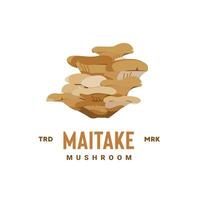 maitake mushroom logo illustration is suitable for vegetable shops and gardens, both for posters and web icons. vector
