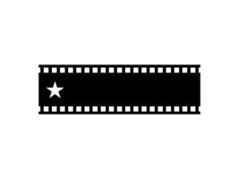 Visual of the Five -5- Star Sign in the Filmstrip Silhouette. Rating Icon Symbol for Film or Movie Review, Pictogram, Apps, Website or Graphic Design Element. Rating 1 Star vector