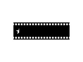 Visual of the Five -5- Star Sign in the Filmstrip Silhouette. Rating Icon Symbol for Film or Movie Review, Pictogram, Apps, Website or Graphic Design Element. Rating 0,5 Star vector