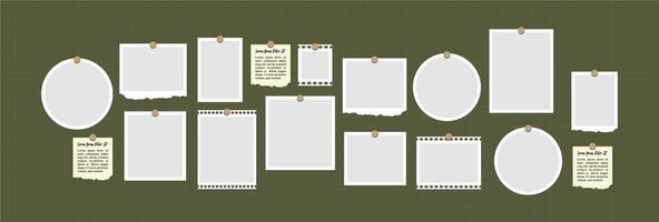 grid layout abstract photo frames template vector