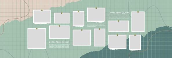 Decorative photo frame collage collection vector