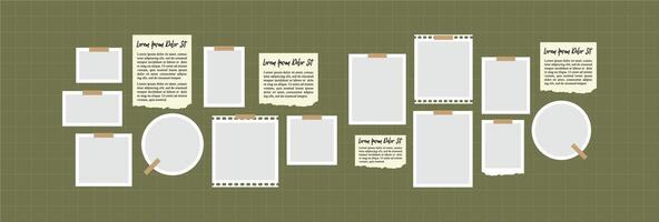 photo frames set with text space vector