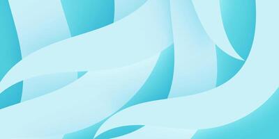 Cool gradient color bright blue background with geometric 3D wave and simple papercut pattern elements. Colorful blue wave design. Simple elegant concept. vector