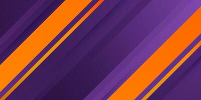 Abstract geometric futuristic background with colorful purple gradient background design. Overlap orange line pattern. vector