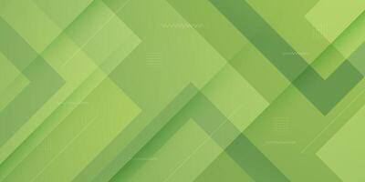 Modern abstract overlap square pattern with colorful green gradient color geometric background. Cool pattern with simple style background. vector
