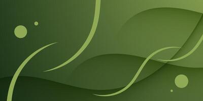 Abstract wave background colorful green gradient with shadow and wavy lines. Abstract simple background for banner, brochure, presentation design, and business. vector