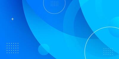 Abstract 3D geometric circle background art design with blue color pattern background. vector