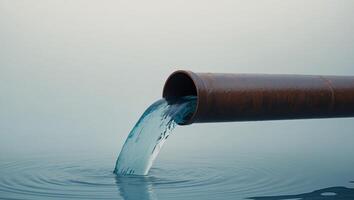 Water pipe leaking into the water photo