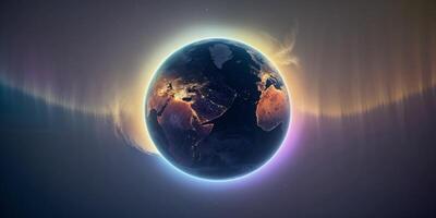 The earth is shown in this image photo