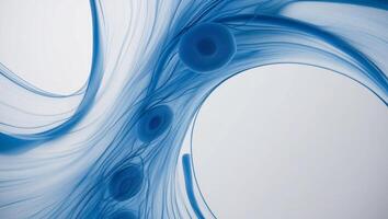 Abstract blue fluid waves photo