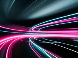 Light trails on a black background photo