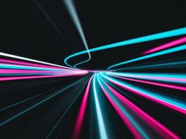 Light trails on a black background photo