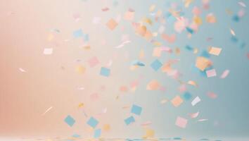 Confetti falling on a background with colorful confetti photo