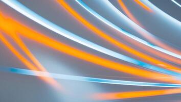 Abstract light trails on a white background photo