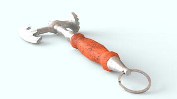 butcher poleaxe with white background photo