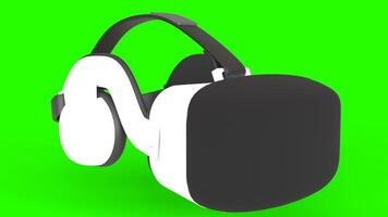 virtual reality box with green background photo