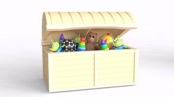 toy chests with white background photo