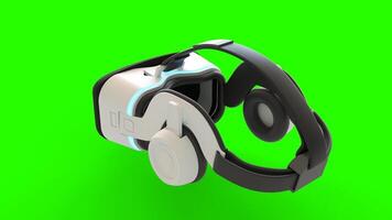 virtual reality box with green background photo