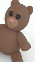 teddy bear toy with white background photo