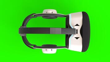 virtual reality box with green background photo