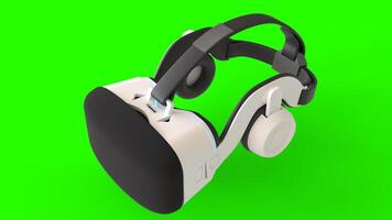 virtual reality box with green background photo
